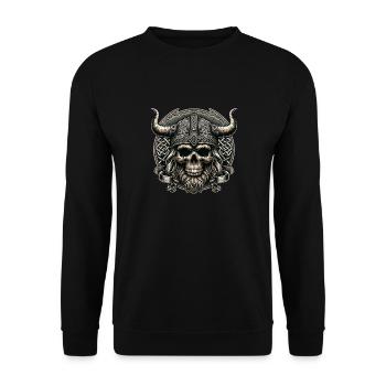 Celtic Warrior's Rest - Unisex Sweatshirt - black - Front - Alina (178cm) & Michal (187cm)
