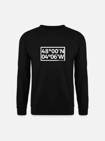Coordonnées de Quimper - Sweat-shirt Unisexe - noir