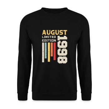 August 1998 - Birthday Gift August 1998 August - Unisex Sweatshirt - black - Front - Alina (178cm) & Michal (187cm)