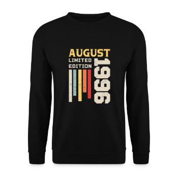 August 1996 - Birthday gift August 1996 August - Unisex Sweatshirt - black - Front - Alina (178cm) & Michal (187cm)