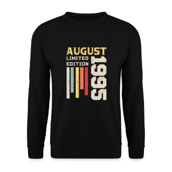 August 1995 - Birthday Gift August 1995 August - Unisex Sweatshirt - black - Front - Alina (178cm) & Michal (187cm)
