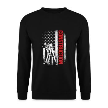 Construction worker construction site - Unisex Sweatshirt - black - Front - Alina (178cm) & Michal (187cm)