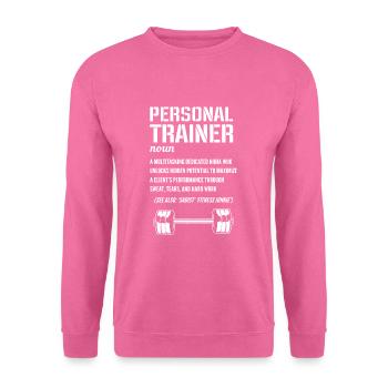 Fitnesstrainer - Unisex Pullover - Pink - Vorne