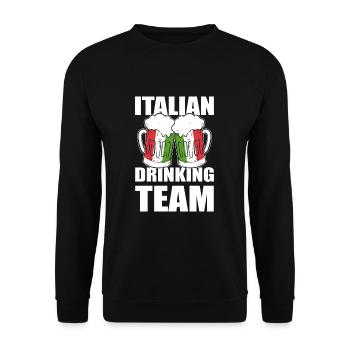 Italia - Sweat-shirt Unisexe - noir - Devant - Alina (178cm) & Michal (187cm)
