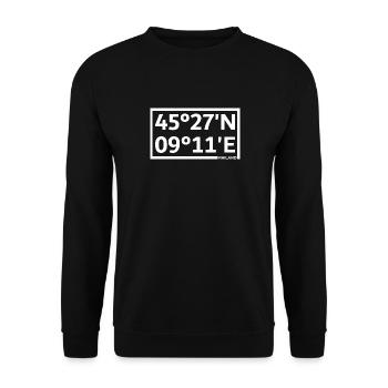 Coordonnées de Milan - Sweat-shirt Unisexe - noir - Devant - Alina (178cm) & Michal (187cm)