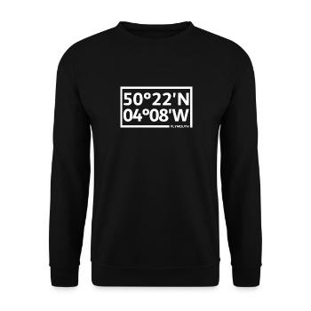 Plymouth Coordinates - Unisex Sweatshirt - black - Front - Alina (178cm) & Michal (187cm)