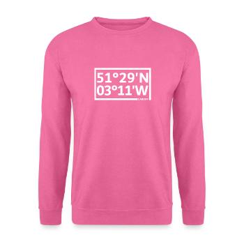Cardiff Koordinaten - Unisex Pullover - Pink - Vorne