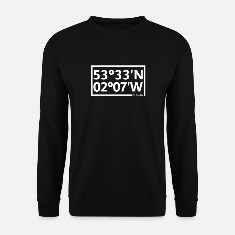 Oldham Koordinaten - Unisex Pullover - Schwarz