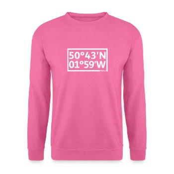 Poole Koordinaten - Unisex Pullover - Pink - Vorne