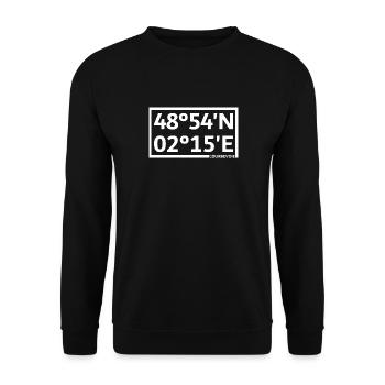 Courbevoie coordinates - Unisex Sweatshirt - black - Front - Alina (178cm) & Michal (187cm)
