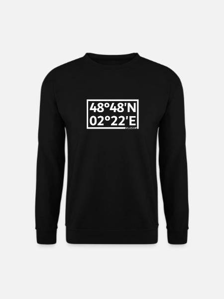 Villejuif coordinates - Unisex Sweatshirt - black
