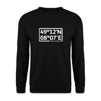 Landau in der Pfalz coordinates - Unisex Sweatshirt - black - Front - Alina (178cm) & Michal (187cm)