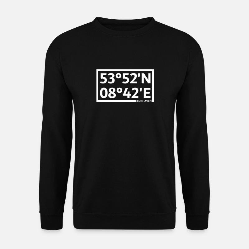 Coordonnées de Cuxhaven - Sweat-shirt Unisexe - noir