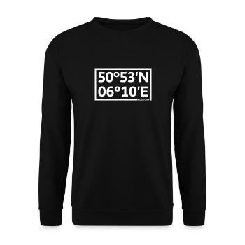 Coordonnées d’Alsdorf - Sweat-shirt Unisexe - noir - Devant - Alina (178cm) & Michal (187cm)