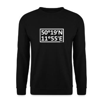 Hof Koordinaten - Unisex Pullover - Schwarz - Vorne - Alina (178cm) & Michal (187cm)