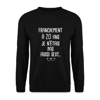 50 ans cadeau d anniversaire décennie - Sweat-shirt Unisexe - noir - Devant - Alina (178cm) & Michal (187cm)