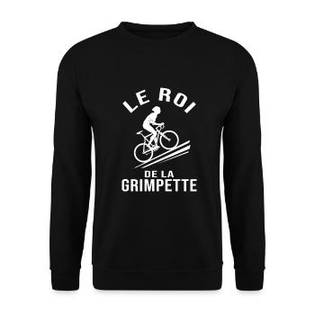 velo le roi de la grimpette humour vélo homme - Sweat-shirt Unisexe - noir - Devant - Alina (178cm) & Michal (187cm)