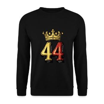 44 Number Krone - Unisex Sweatshirt - black - Front - Alina (178cm) & Michal (187cm)