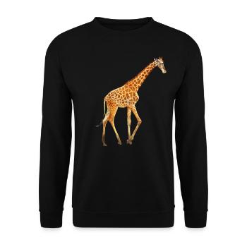 Girafe animaux afrique des animaux désert safari - Sweat-shirt Unisexe - noir - Devant - Alina (178cm) & Michal (187cm)