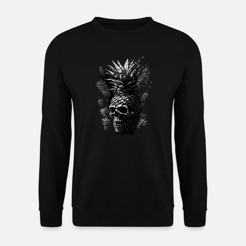 Creepy pineapple fruit - Unisex Sweatshirt - black