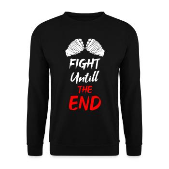 Fight Untill The End - Unisex Pullover - Schwarz - Vorne - Alina (178cm) & Michal (187cm)