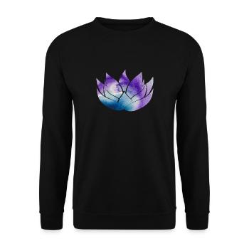 Lotusblume - Unisex Pullover - Schwarz - Vorne - Alina (178cm) & Michal (187cm)
