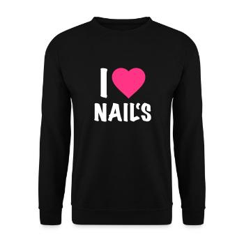 I love Nails - Artiste Nail - Nail Design - Nails - Sweat-shirt Unisexe - noir - Devant - Alina (178cm) & Michal (187cm)