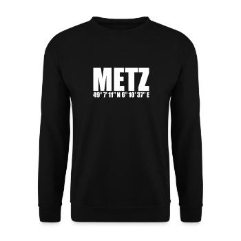 Coordonnées Metz - Sweat-shirt Unisexe - noir - Devant - Alina (178cm) & Michal (187cm)