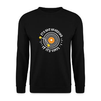 Not Hoarding If It's Vinyl - Unisex Pullover - Schwarz - Vorne - Alina (178cm) & Michal (187cm)