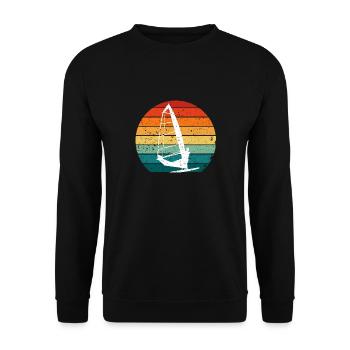 Windsurfing Windsurfer Wellenweiten Wind Wasser - Unisex Pullover - Schwarz - Vorne - Alina (178cm) & Michal (187cm)