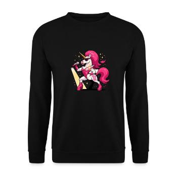 Ladyhorn - Unisex Pullover - Schwarz - Vorne - Alina (178cm) & Michal (187cm)
