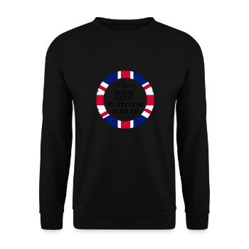 Platinum Jubilee - British Queen Monarchy 2022 - Unisex Sweatshirt - black - Front - Alina (178cm) & Michal (187cm)