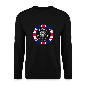 Platinum Jubilee - 2022 - British Queen Monarchy - Unisex Sweatshirt - black - Front - Alina (178cm) & Michal (187cm)