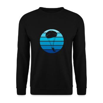 Fallschirmspringen Skydiving Fallschirmspringer - Unisex Pullover - Schwarz - Vorne - Alina (178cm) & Michal (187cm)