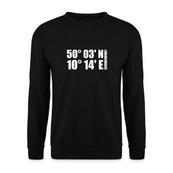 Schweinfurt coordinates - Unisex Sweatshirt - black - Front - Alina (178cm) & Michal (187cm)
