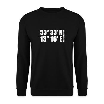 Coordonnées de Neubrandenburg - Sweat-shirt Unisexe - noir - Devant - Alina (178cm) & Michal (187cm)