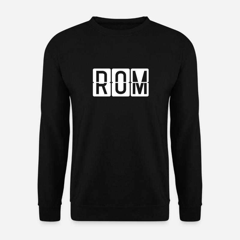 Rom Flughafentafel - Unisex Pullover - Schwarz
