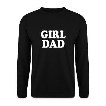 Girl dad - Unisex Pullover - Schwarz - Vorne - Alina (178cm) & Michal (187cm)