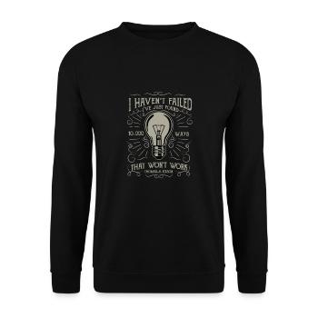 Inventeur de l'ampoule | Edison - Sweat-shirt Unisexe - noir - Devant - Alina (178cm) & Michal (187cm)