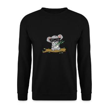 Koala with glasses - Unisex Sweatshirt - black - Front - Alina (178cm) & Michal (187cm)
