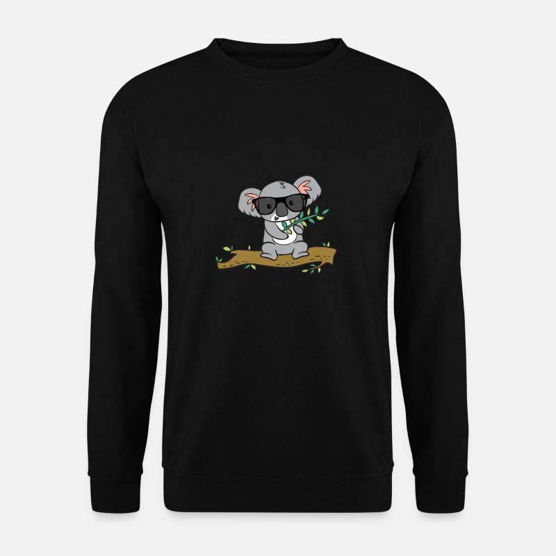Koala with glasses - Unisex Sweatshirt - black