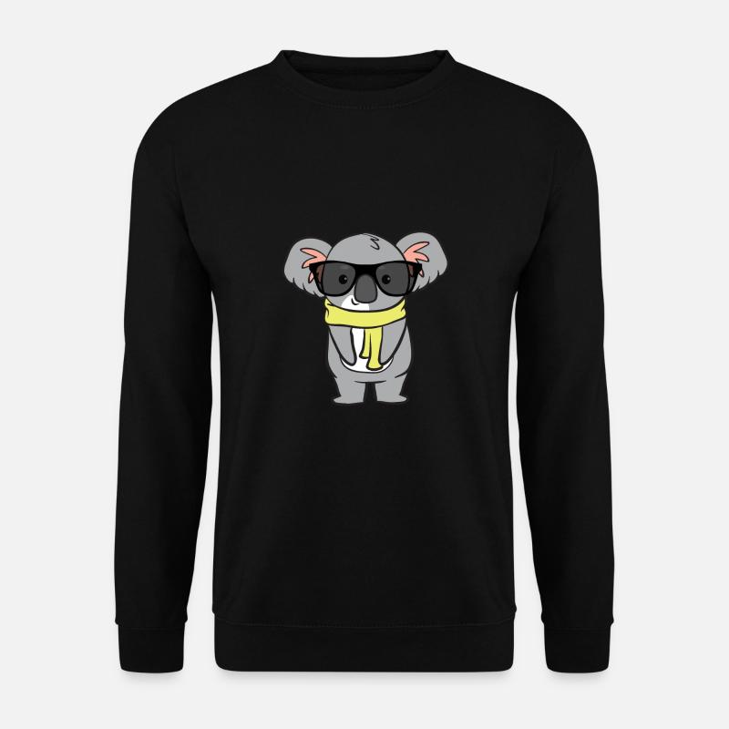 Koala mit Brille - Unisex Pullover - Schwarz