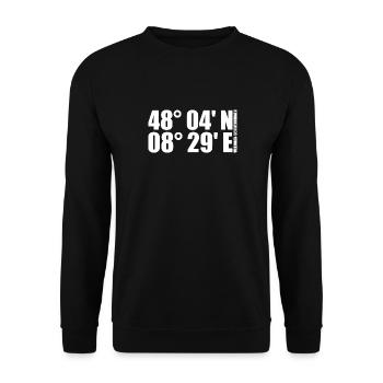 Coordonnées de Villingen-Schwenningen - Sweat-shirt Unisexe - noir - Devant - Alina (178cm) & Michal (187cm)
