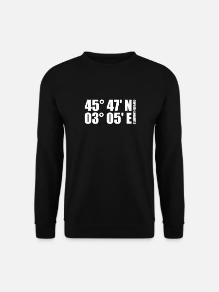 Coordonnées clermont-ferrand - Sweat-shirt Unisexe - noir