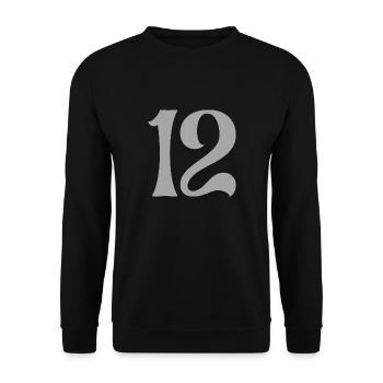 12 - Unisex Pullover - Schwarz - Vorne - Alina (178cm) & Michal (187cm)