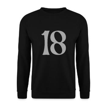 18 - Unisex Pullover - Schwarz - Vorne - Alina (178cm) & Michal (187cm)