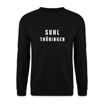 Suhl, Thuringia - Unisex Sweatshirt - black - Front - Alina (178cm) & Michal (187cm)