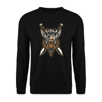viking - Unisex Sweatshirt - black - Front - Alina (178cm) & Michal (187cm)