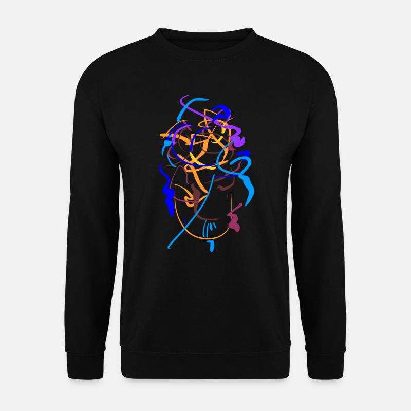 Abstrakt - Unisex Pullover - Schwarz