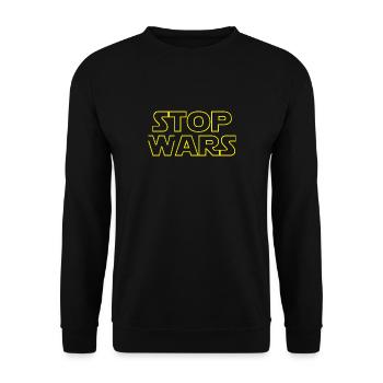 Arrêtez les guerres - Sweat-shirt Unisexe - noir - Devant - Alina (178cm) & Michal (187cm)